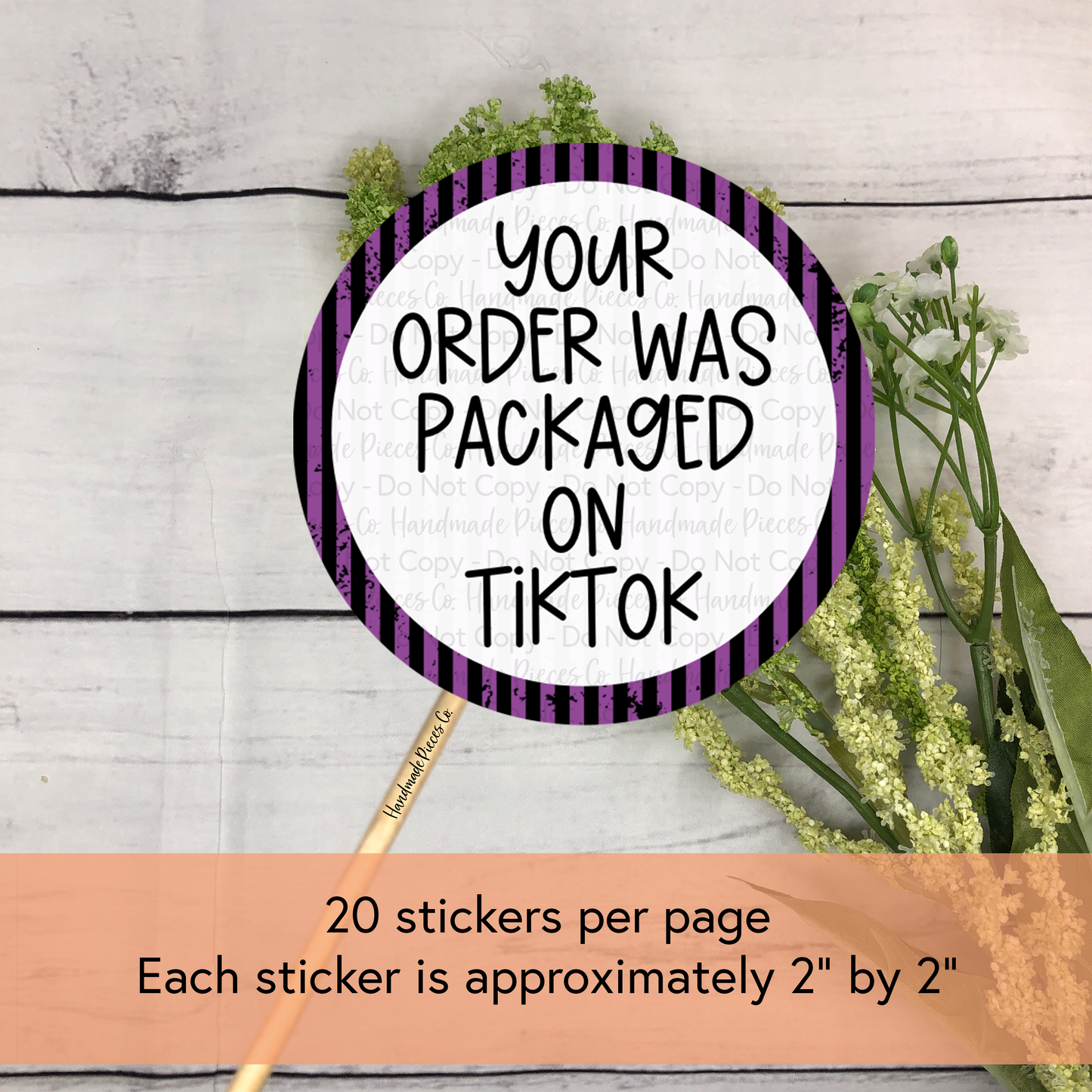 Your Order was Packaged on TikTok - Packaging Sticker, This is Halloween Theme