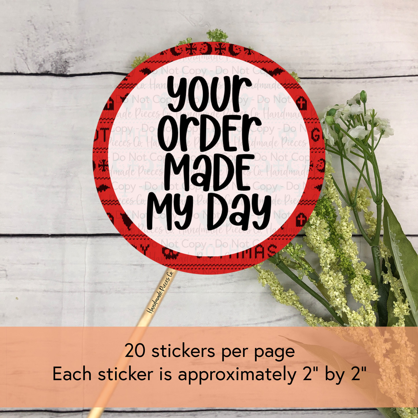 Your Order Made My Day - Packaging Sticker, Merry Creepmas Theme