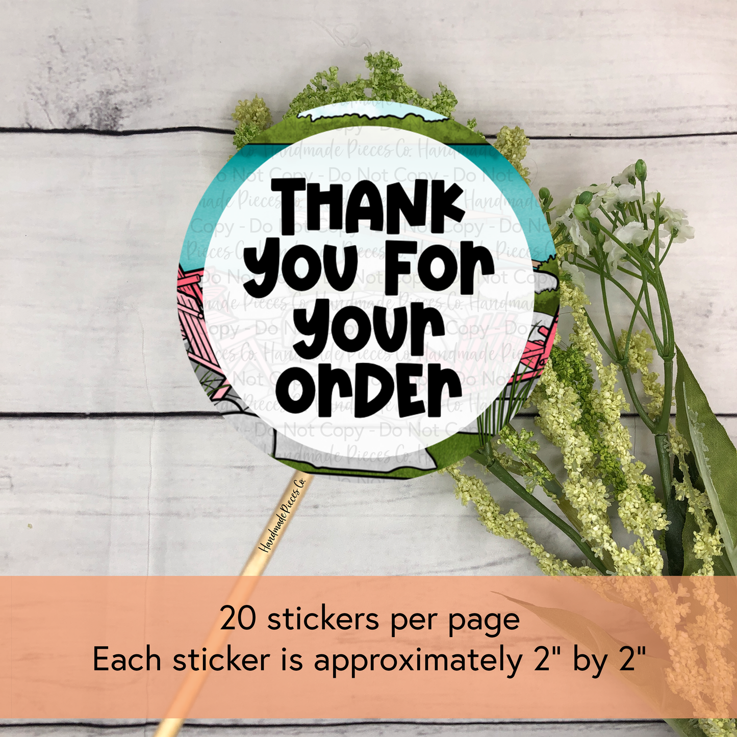 Thank You for Your Order - Packaging Sticker, Lake Life Theme