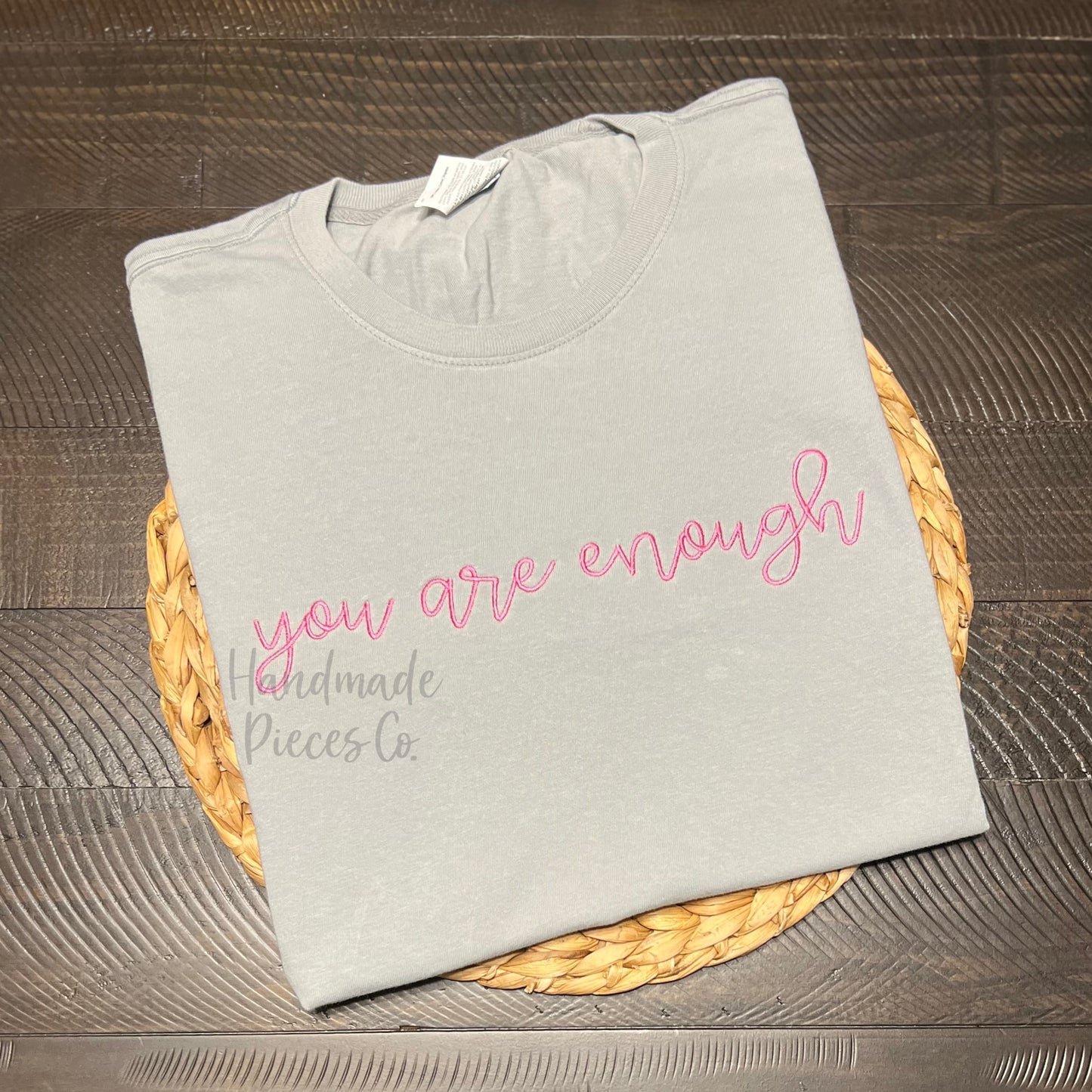 Sample Collection - You Are Enough Embroidered Tee - Size Adult Large