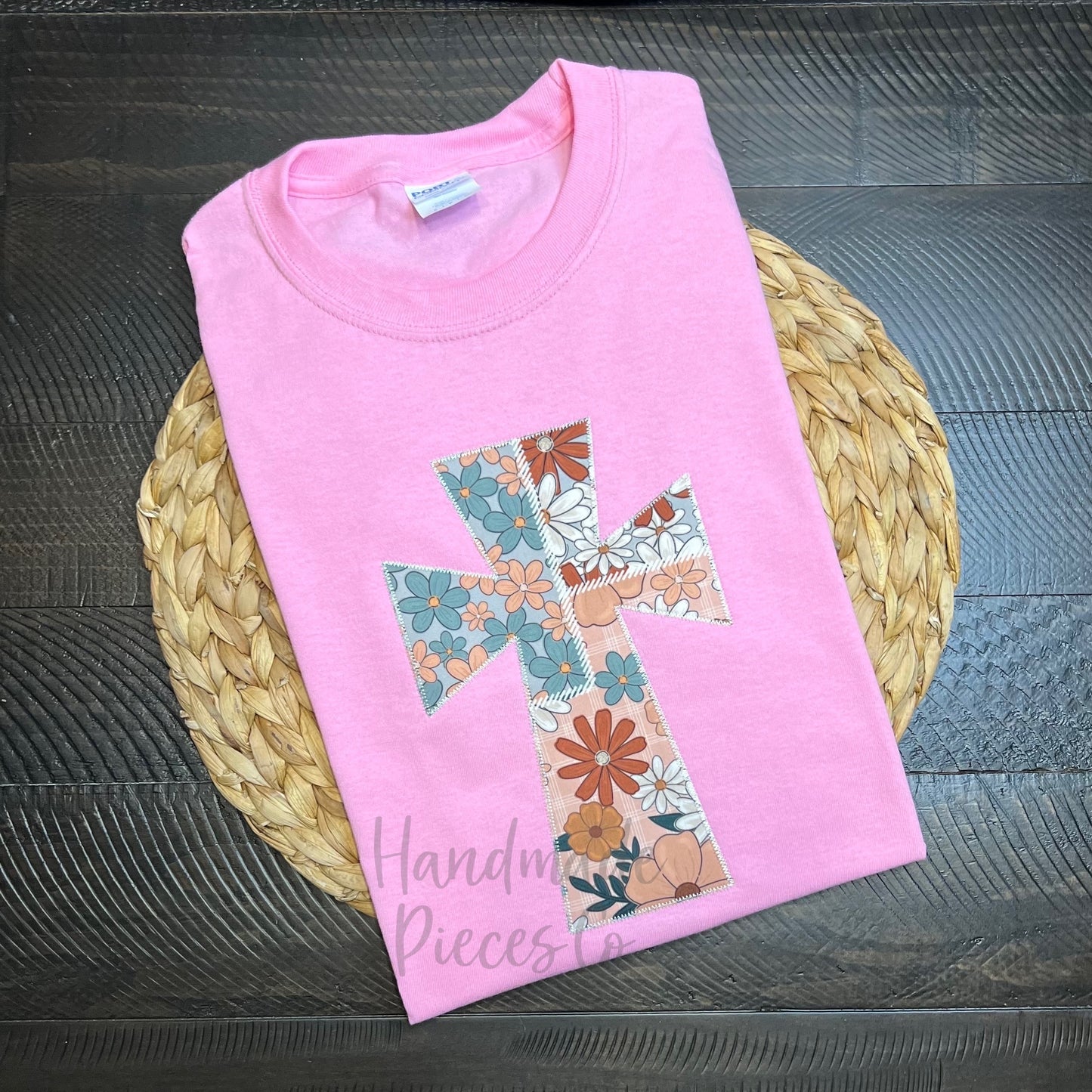 Sample Collection - Patchwork Cross Embroidered Garment - Size Adult Small