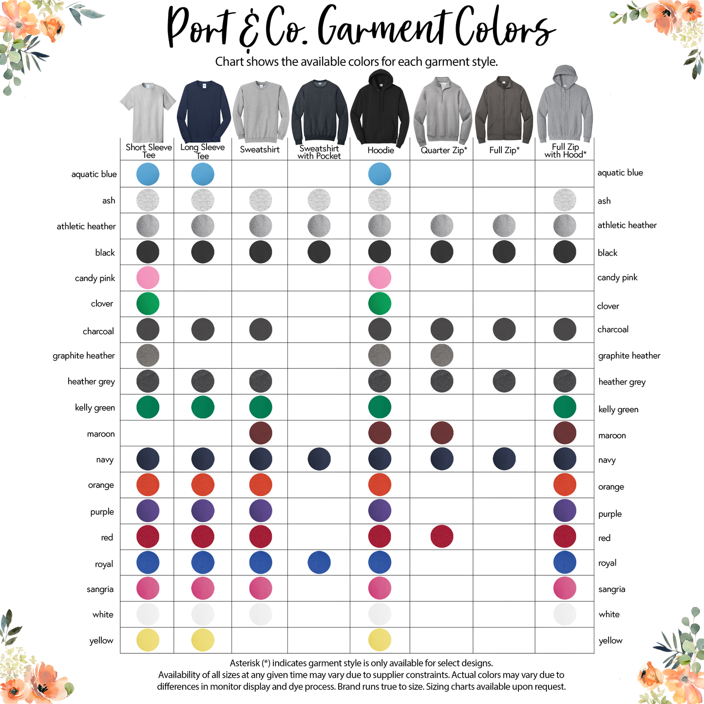 Custom Floral Name Embroidered Garment - Adult