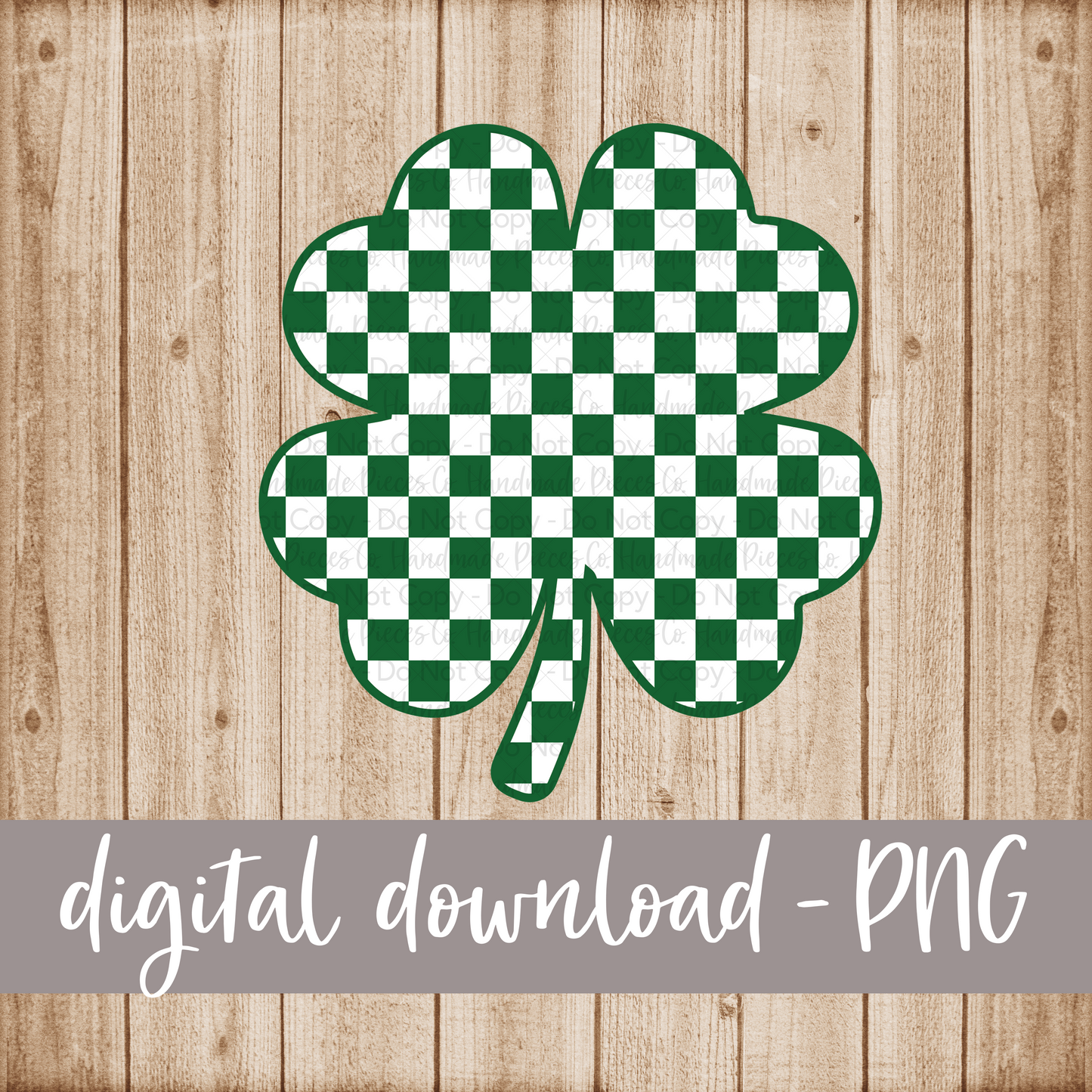 Shamrock, Green Checkered - Digital Download