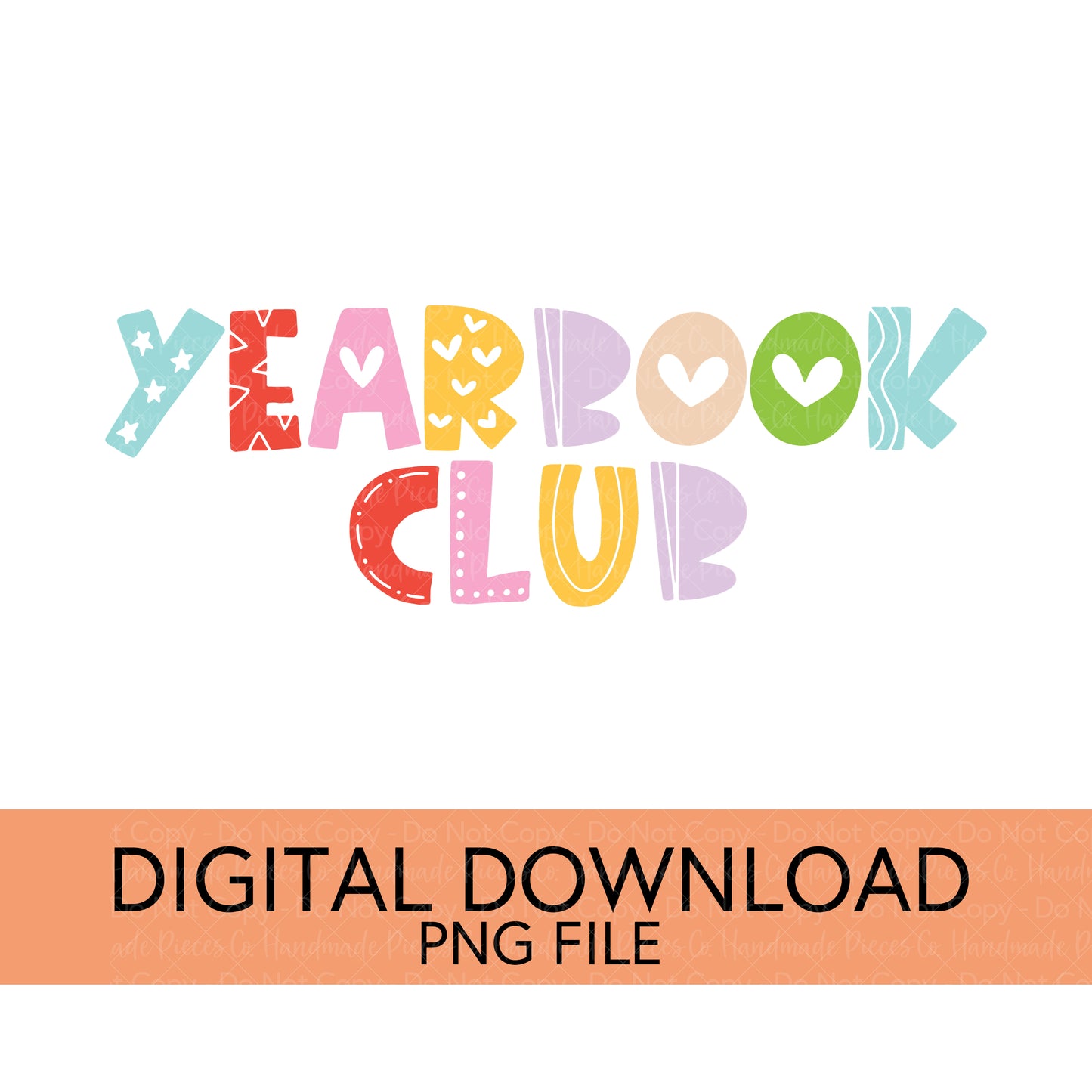 Colorful Teachers, Grades, and School Clubs PNGs - Digital Download