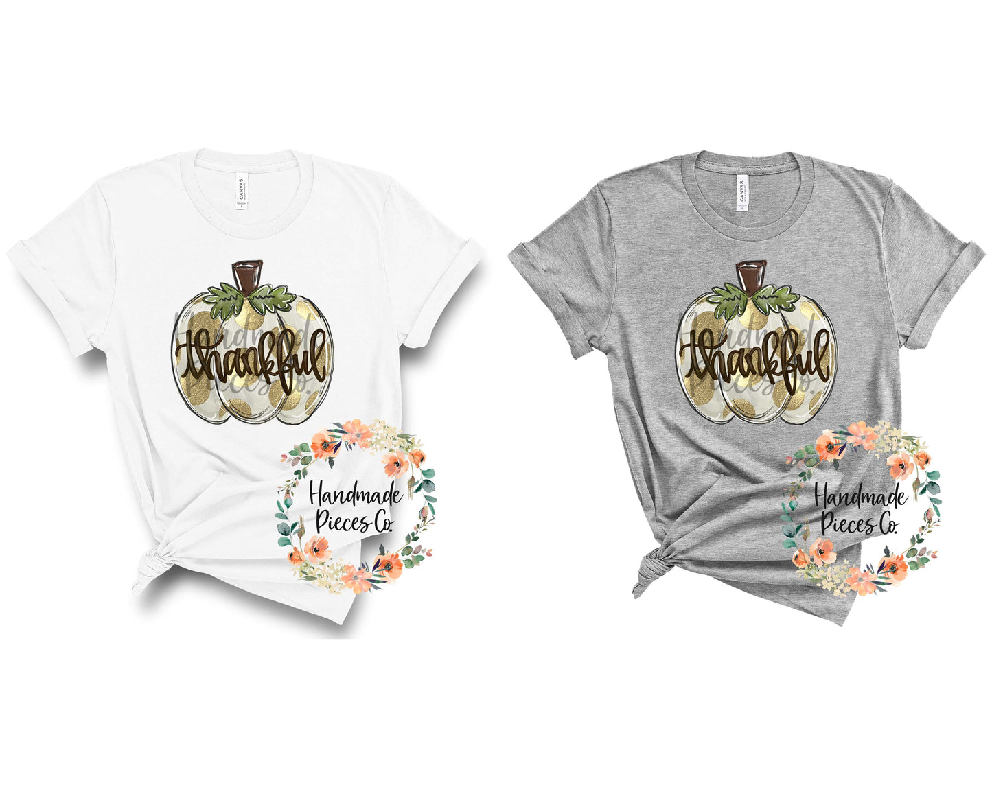 Pumpkin, Thankful - Sublimation or HTV Transfer