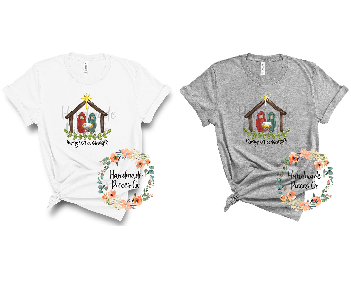 Nativity, Away in a Manger - Sublimation or HTV Transfer