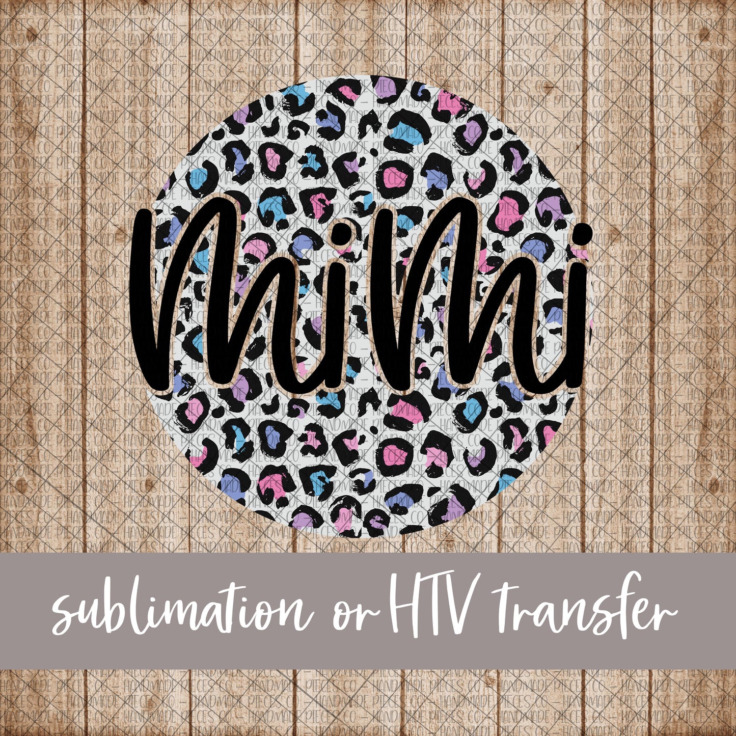 Mimi Round, Leopard Spring Pastel - Sublimation or HTV Transfer
