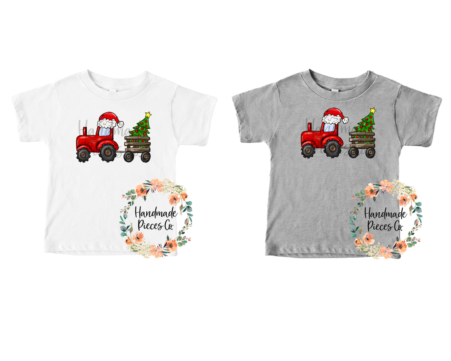 Christmas Tractor, Red - Sublimation or HTV Transfer
