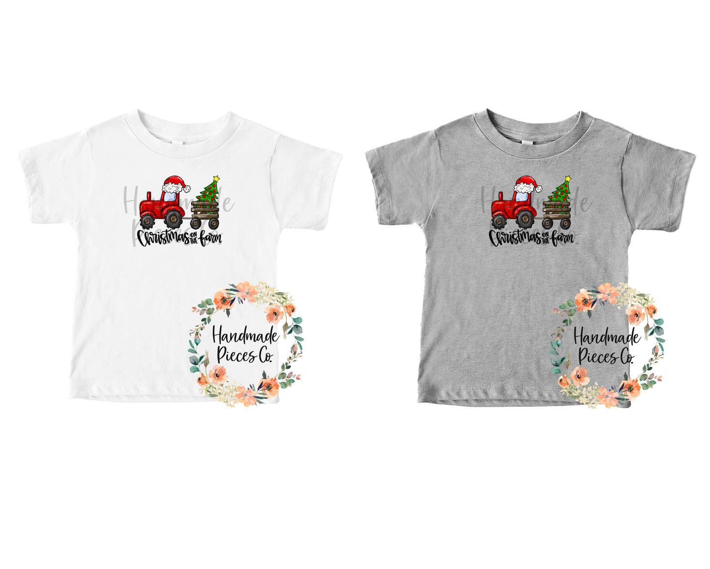 Christmas Tractor, Red, Christmas on the Farm - Sublimation or HTV Transfer