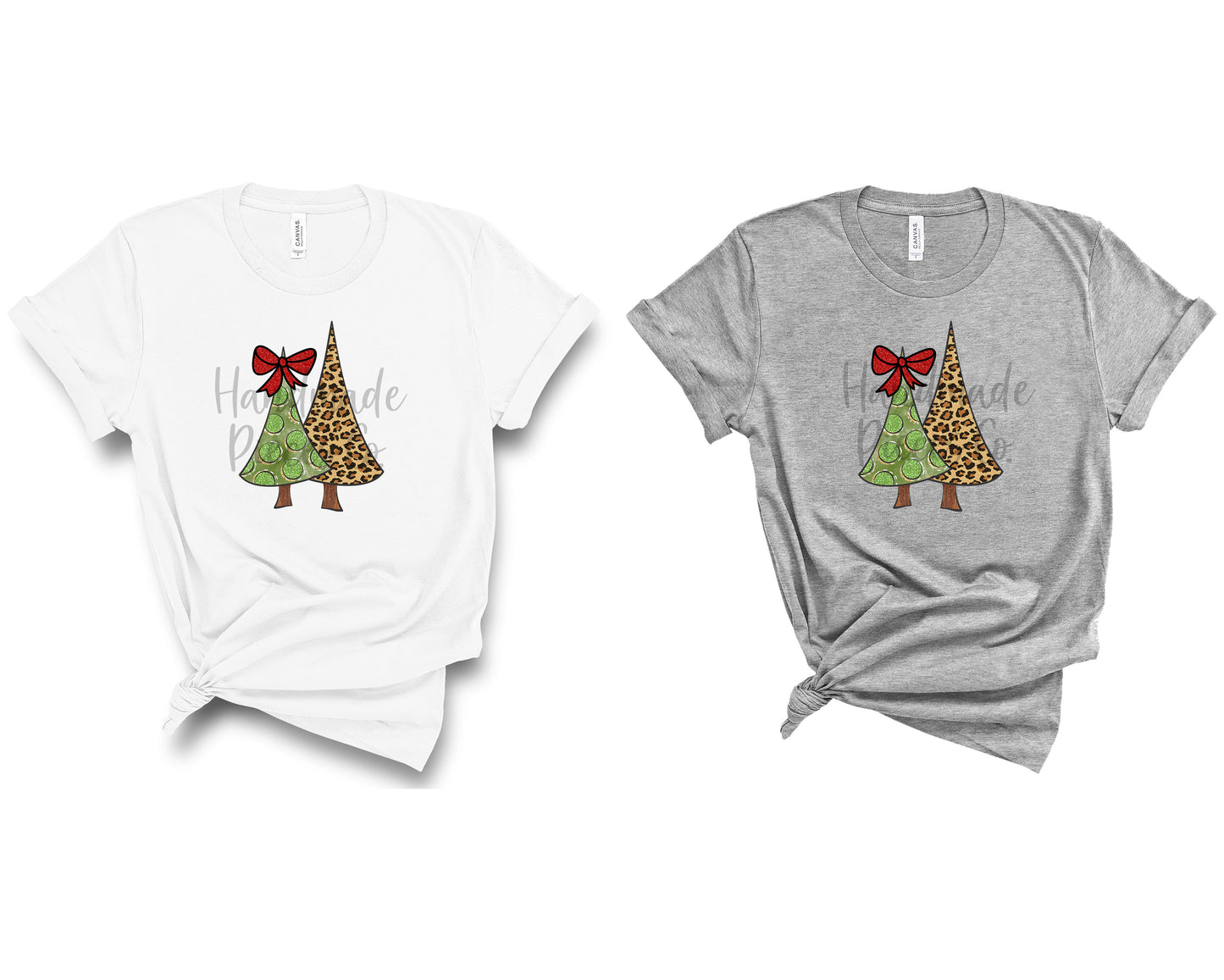 Christmas Tree Duo, Leopard - Sublimation or HTV Transfer