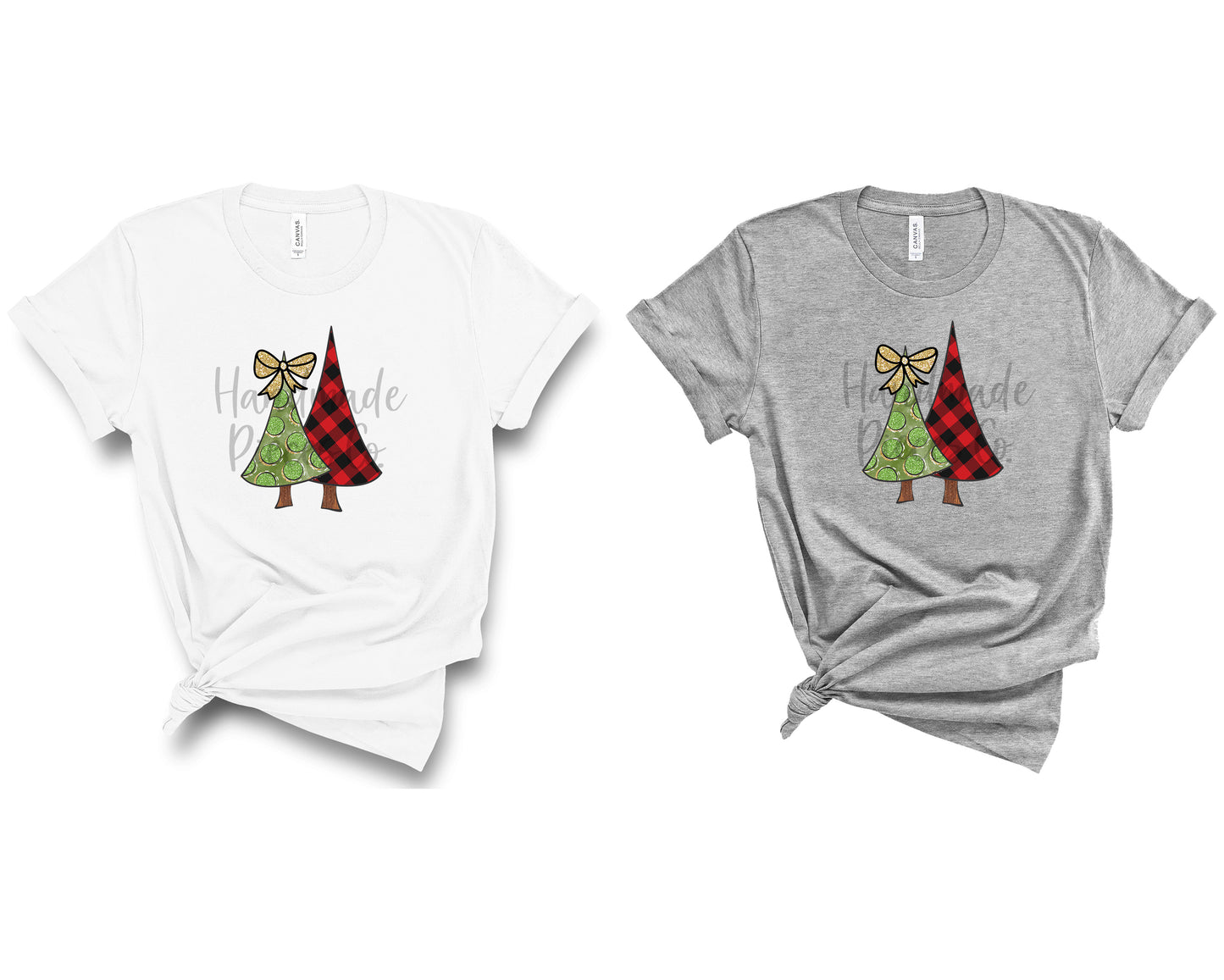 Christmas Tree Duo, Plaid - Sublimation or HTV Transfer