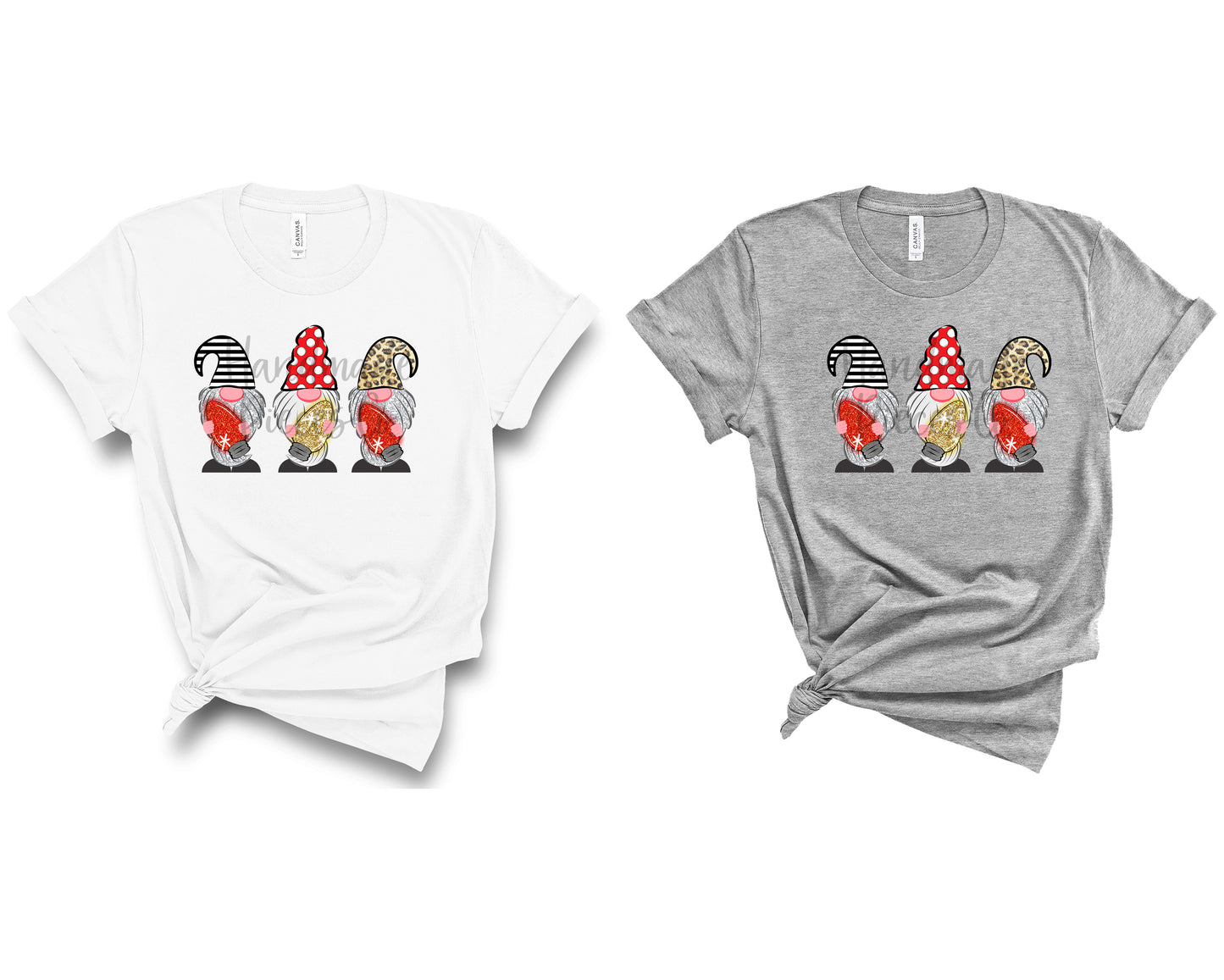 Gnomes, Christmas Lights - Sublimation or HTV Transfer