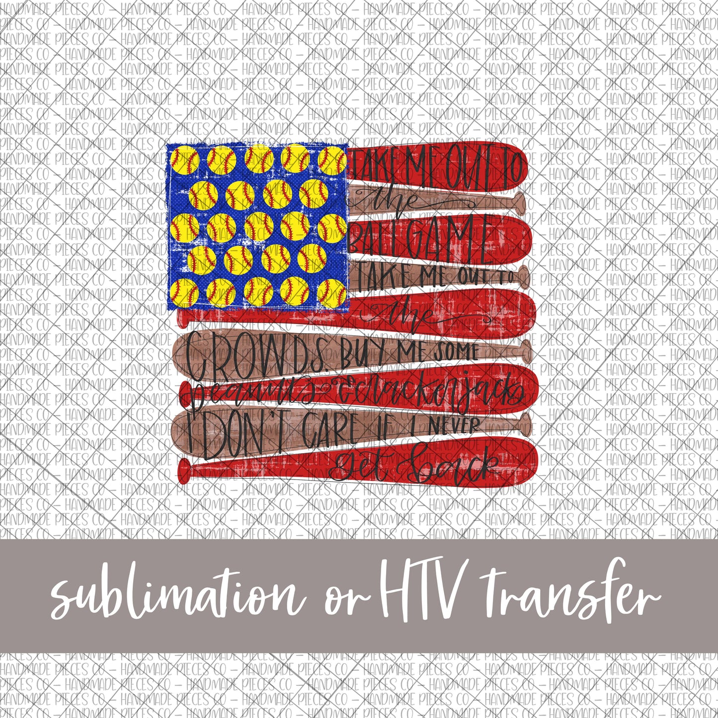 Softball Flag - Sublimation or HTV Transfer