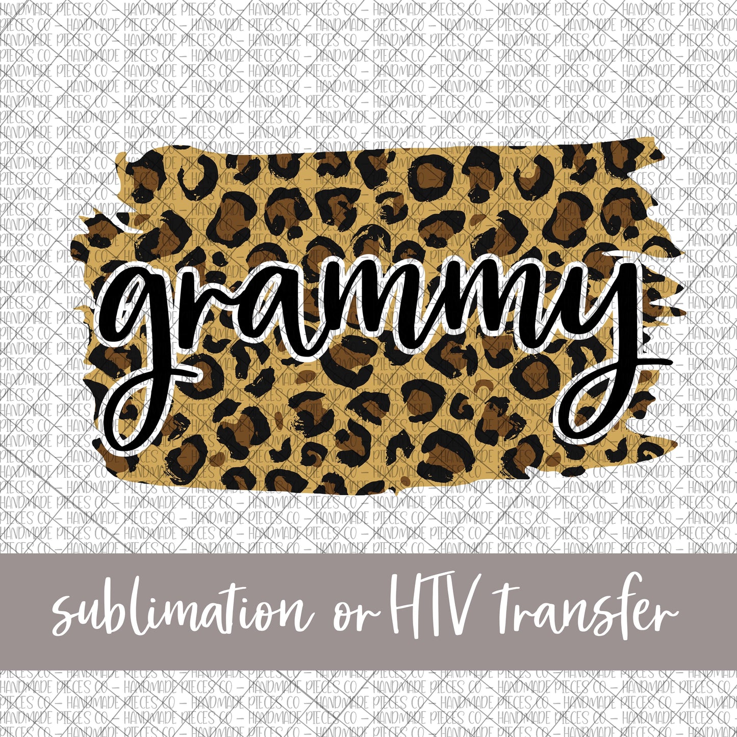 Grammy Brushstroke, Leopard - Sublimation or HTV Transfer