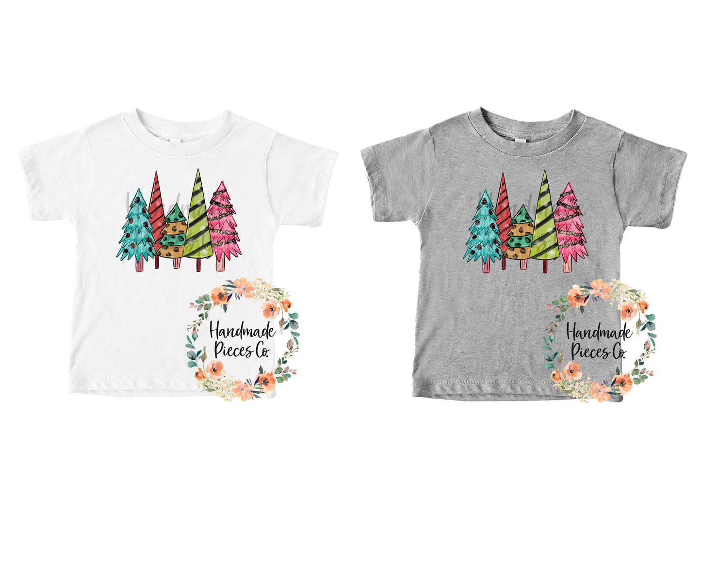 Christmas Trees, Colorful - Sublimation or HTV Transfer