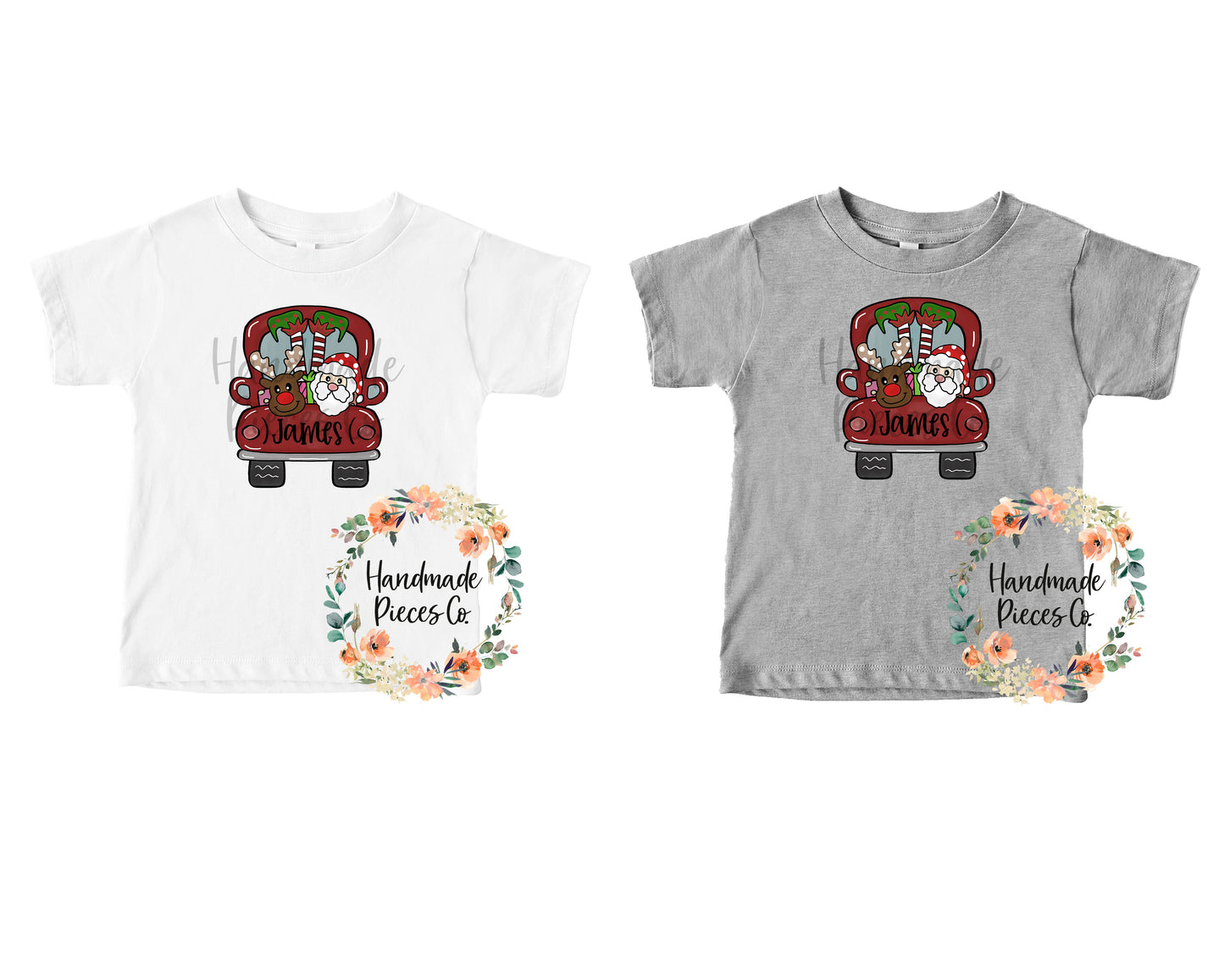 Christmas Truck with Name - Sublimation or HTV Transfer