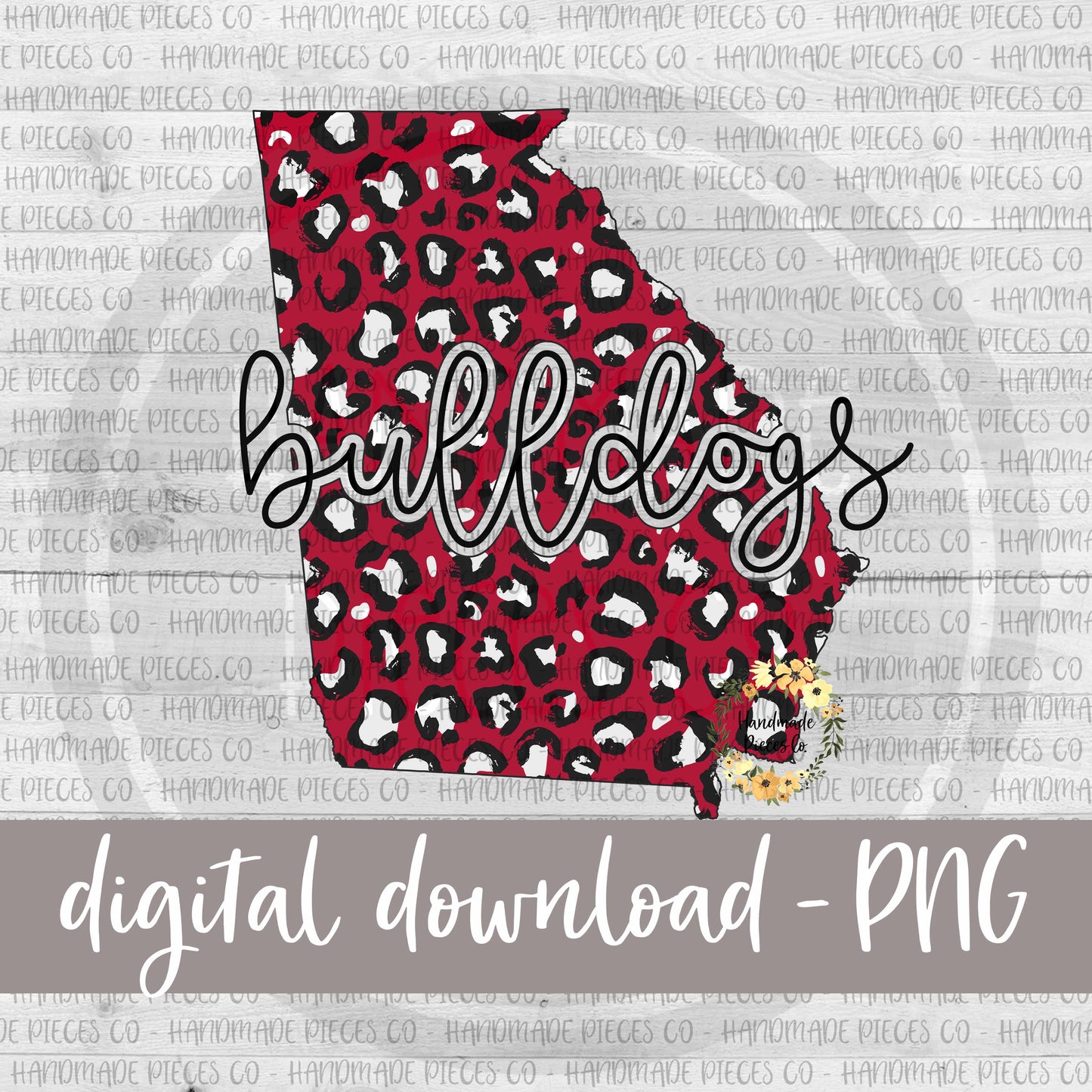 Georgia Leopard, Bulldogs - Digital Download