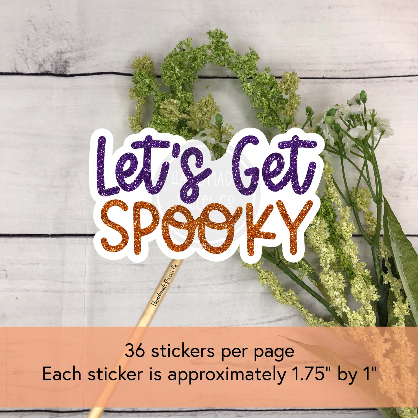 Let's Get Spooky Packaging Sticker - Halloween Theme