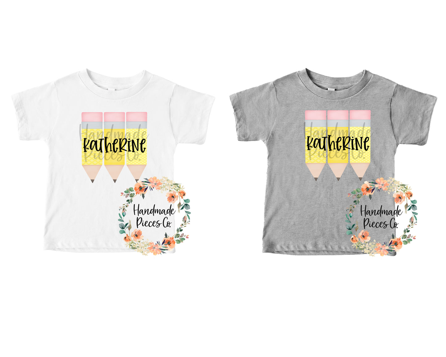 Pencil Trio with Name - Sublimation or HTV Transfer