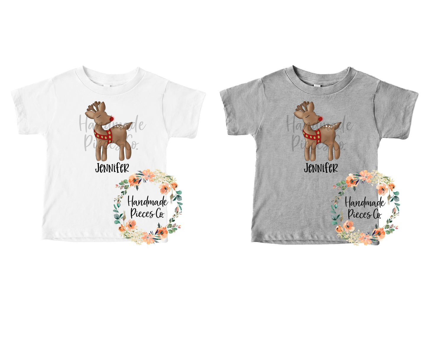 Rudolph Reindeer - Name Optional - Sublimation or HTV Transfer
