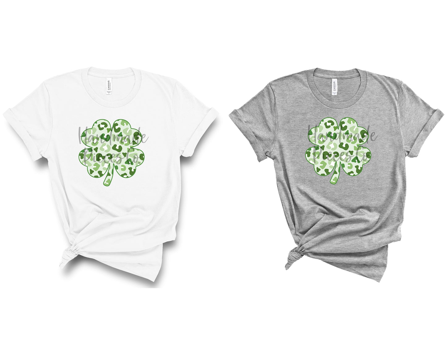 Shamrock, Green Leopard Pattern - Sublimation or HTV Transfer