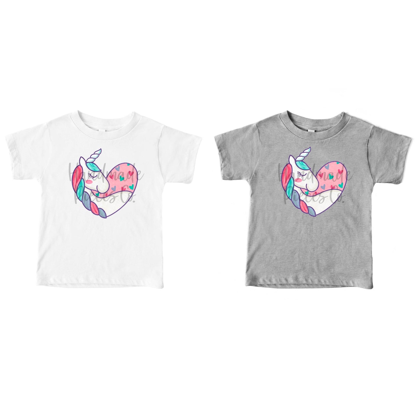 Unicorn Heart, Blue - Sublimation or HTV Transfer