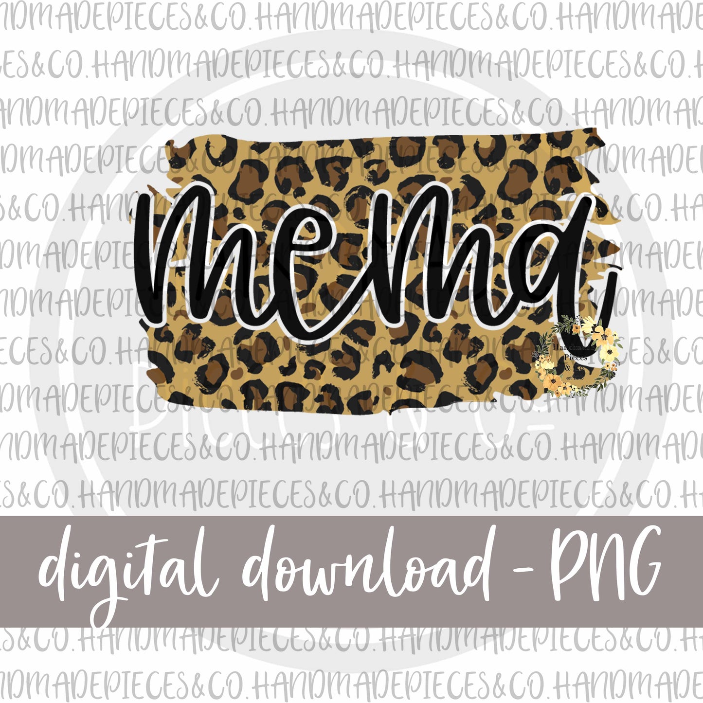 Mema Brushstroke, Leopard - Digital Download