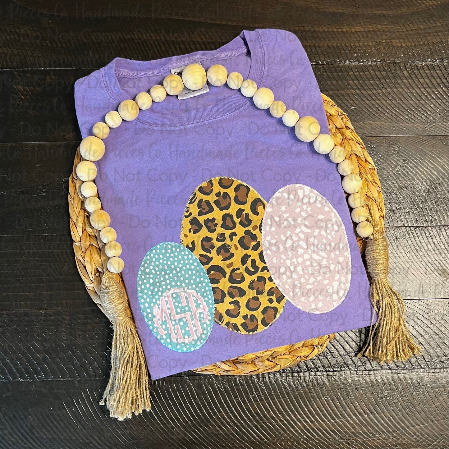 Easter Egg Trio Appliqué Embroidered Garment - Youth or Adult