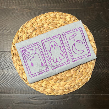 Halloween Stamp Trio, Ghost - Embroidered Garment - Adult