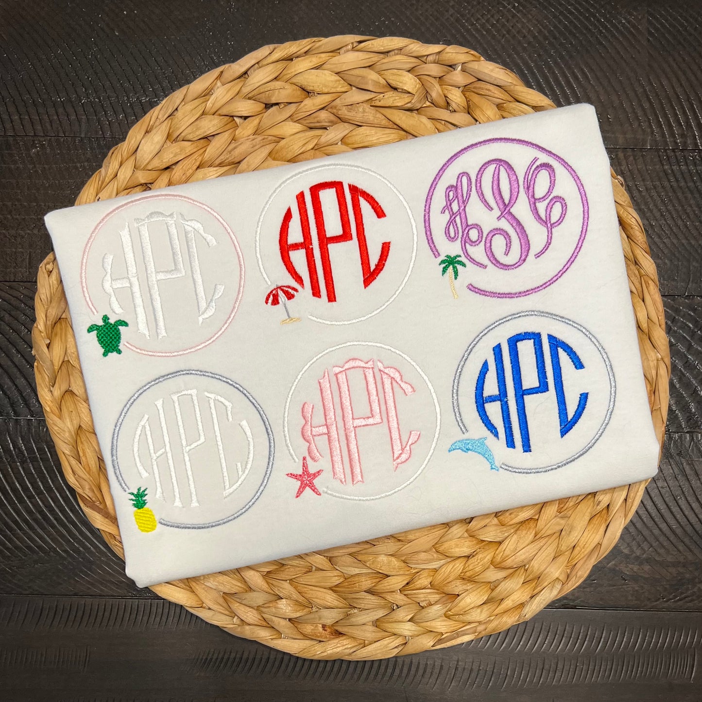 Summer Monogram Embroidered Garment (Multiple Designs) - Adult