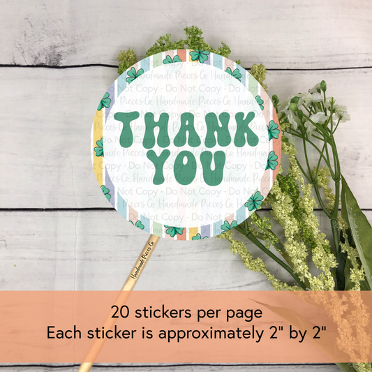 Thank You Packaging Sticker, Feelin' Lucky Theme