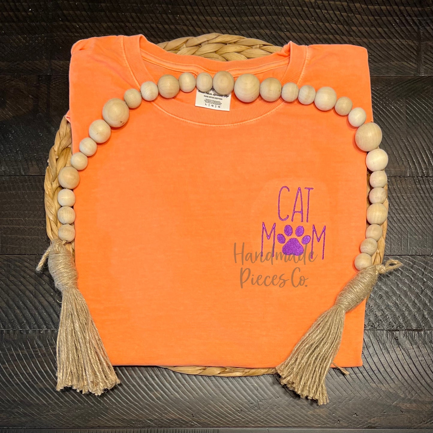 Cat Mom Embroidered Garment - Adult