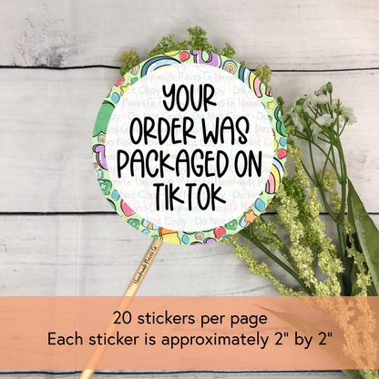Thank You Packaging Sticker, Version 2, Feelin' Lucky Theme