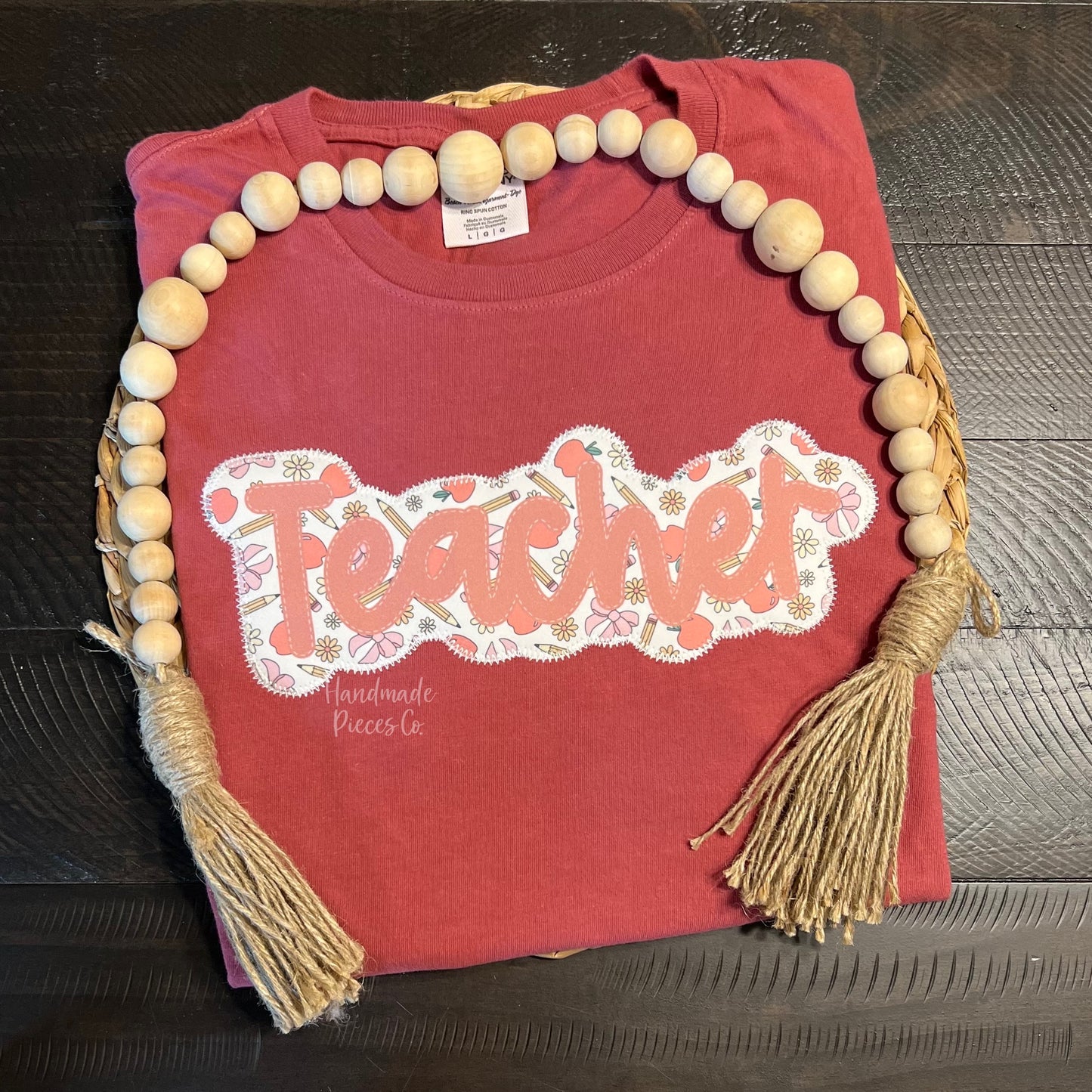 Teacher Outline Embroidered Appliqué Garment - Adult