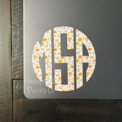 Marigold Monogram - Vinyl Decal
