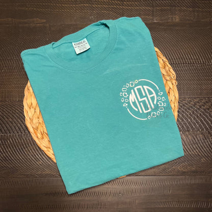 Leopard frame with Monogram Embroidered Garment - Adult