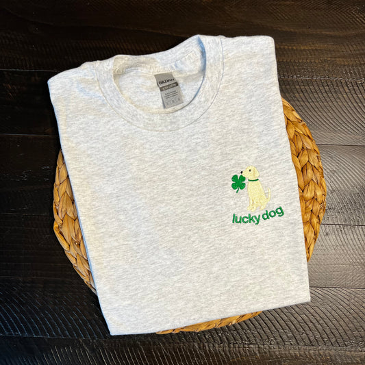 Lucky Dog Embroidered Garment - Youth/Adult