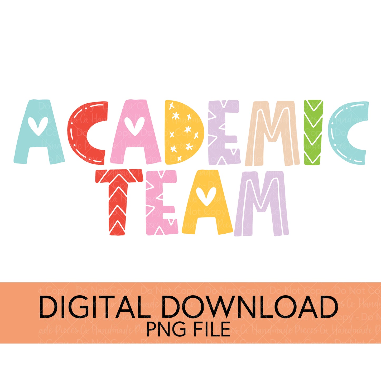 Colorful Teachers, Grades, and School Clubs PNGs - Digital Download