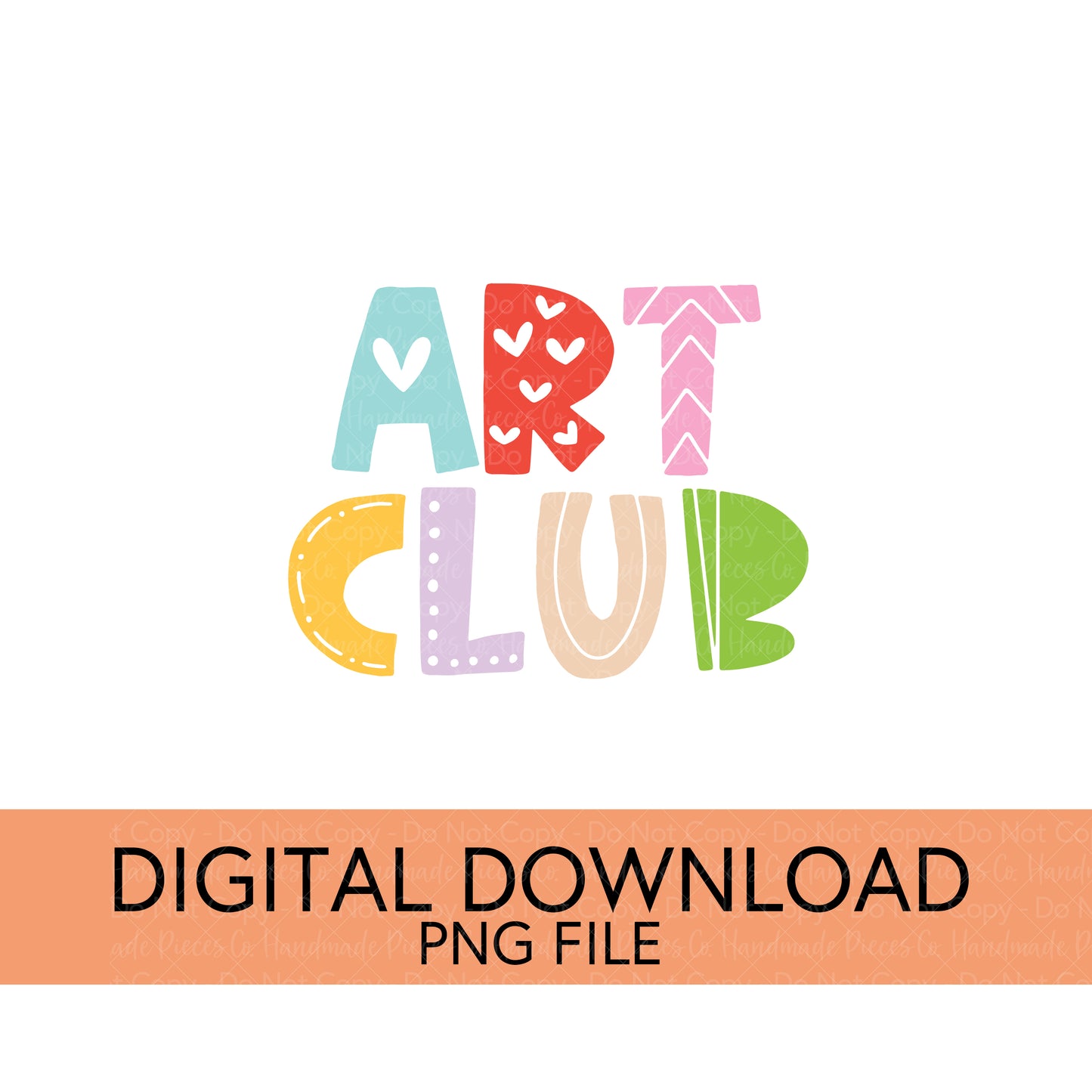 Colorful Teachers, Grades, and School Clubs PNGs - Digital Download