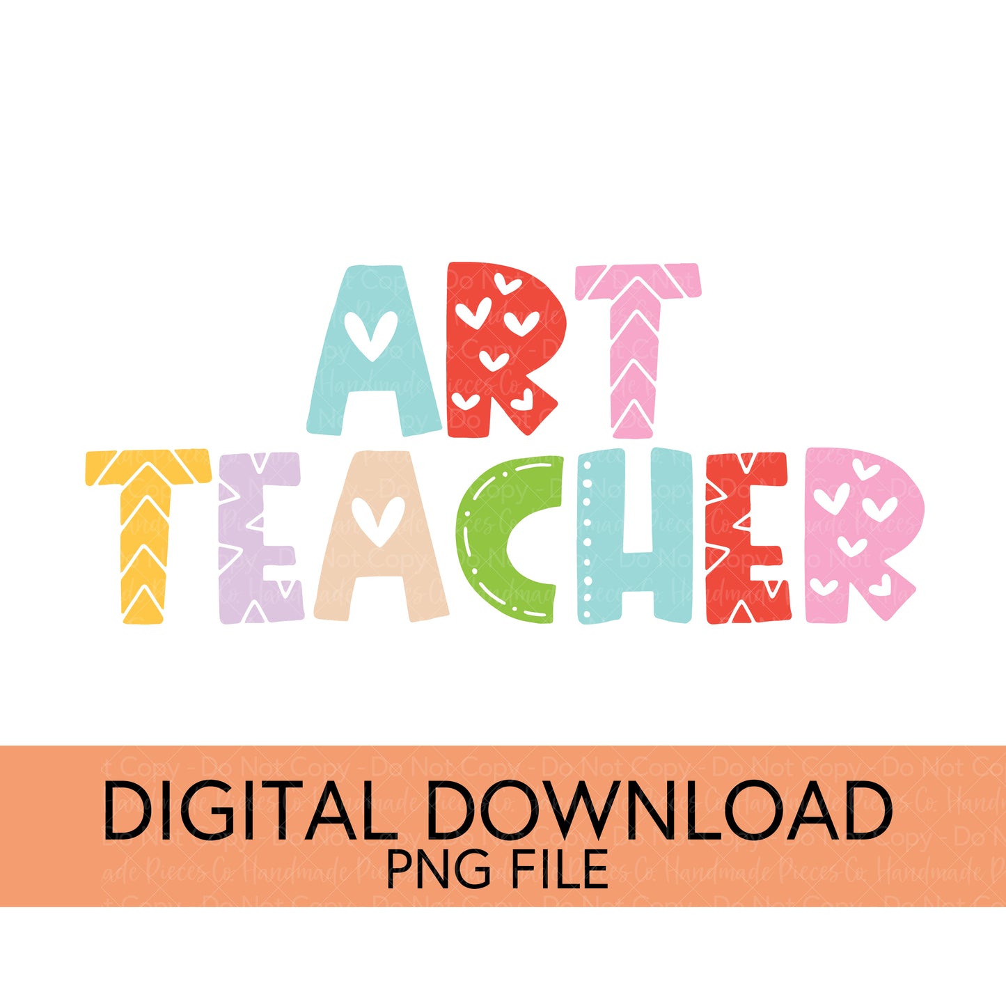 Colorful Teachers, Grades, and School Clubs PNGs - Digital Download