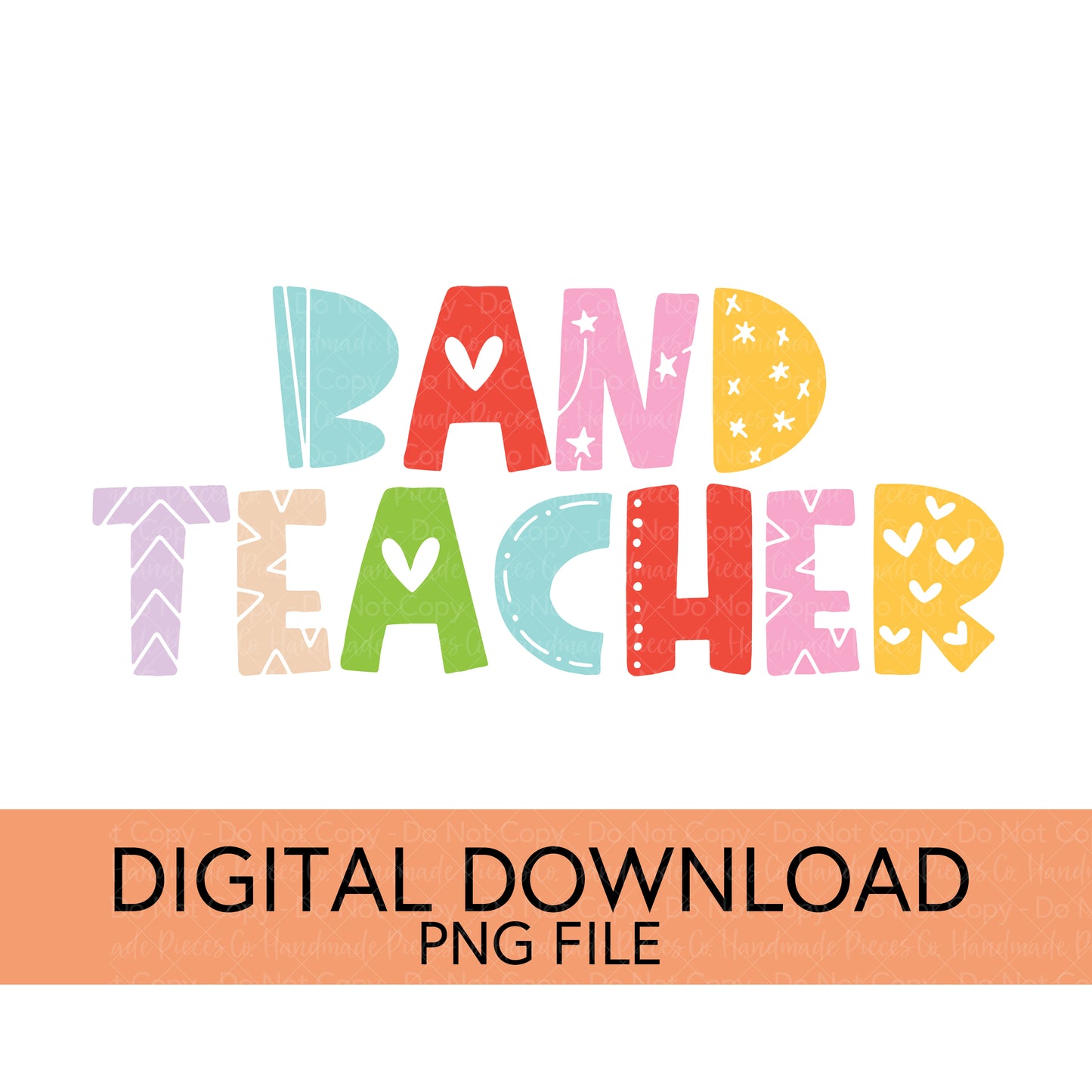 Colorful Teachers, Grades, and School Clubs PNGs - Digital Download
