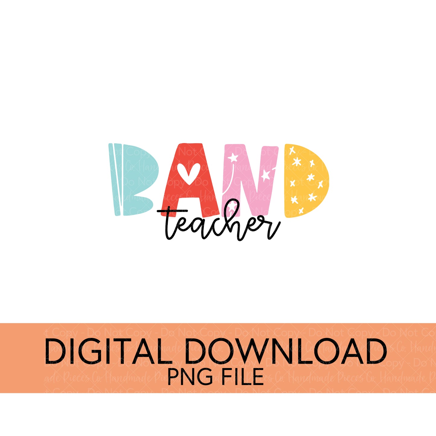 Colorful Teachers, Grades, and School Clubs PNGs - Digital Download