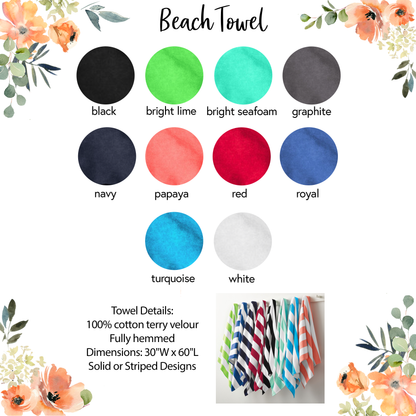 Embroidered Beach Towel