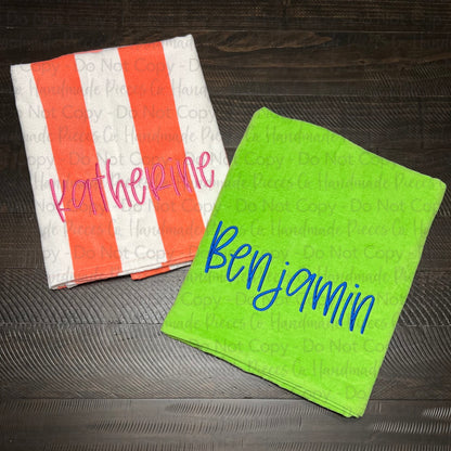 Embroidered Beach Towel