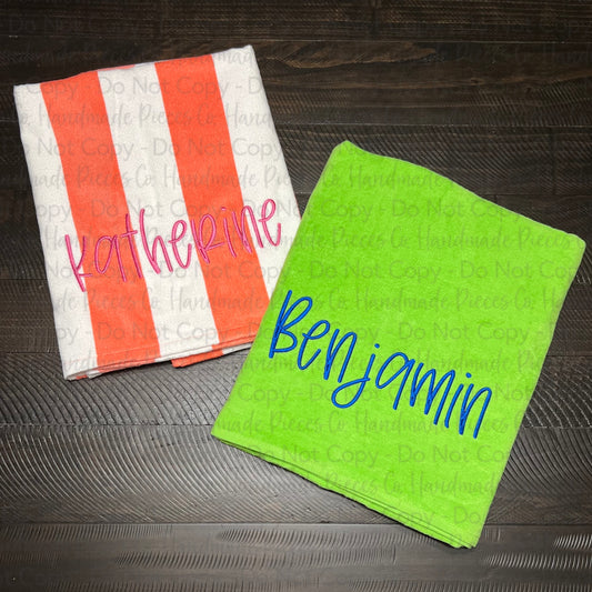 Embroidered Beach Towel