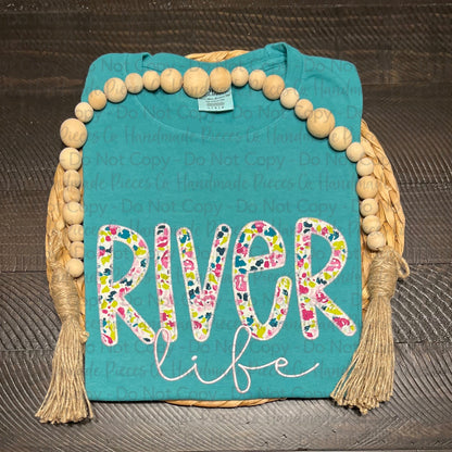 River Life Embroidered Applique Garment - Adult