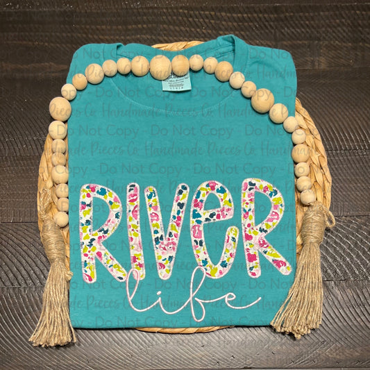 River Life Embroidered Applique Garment - Adult
