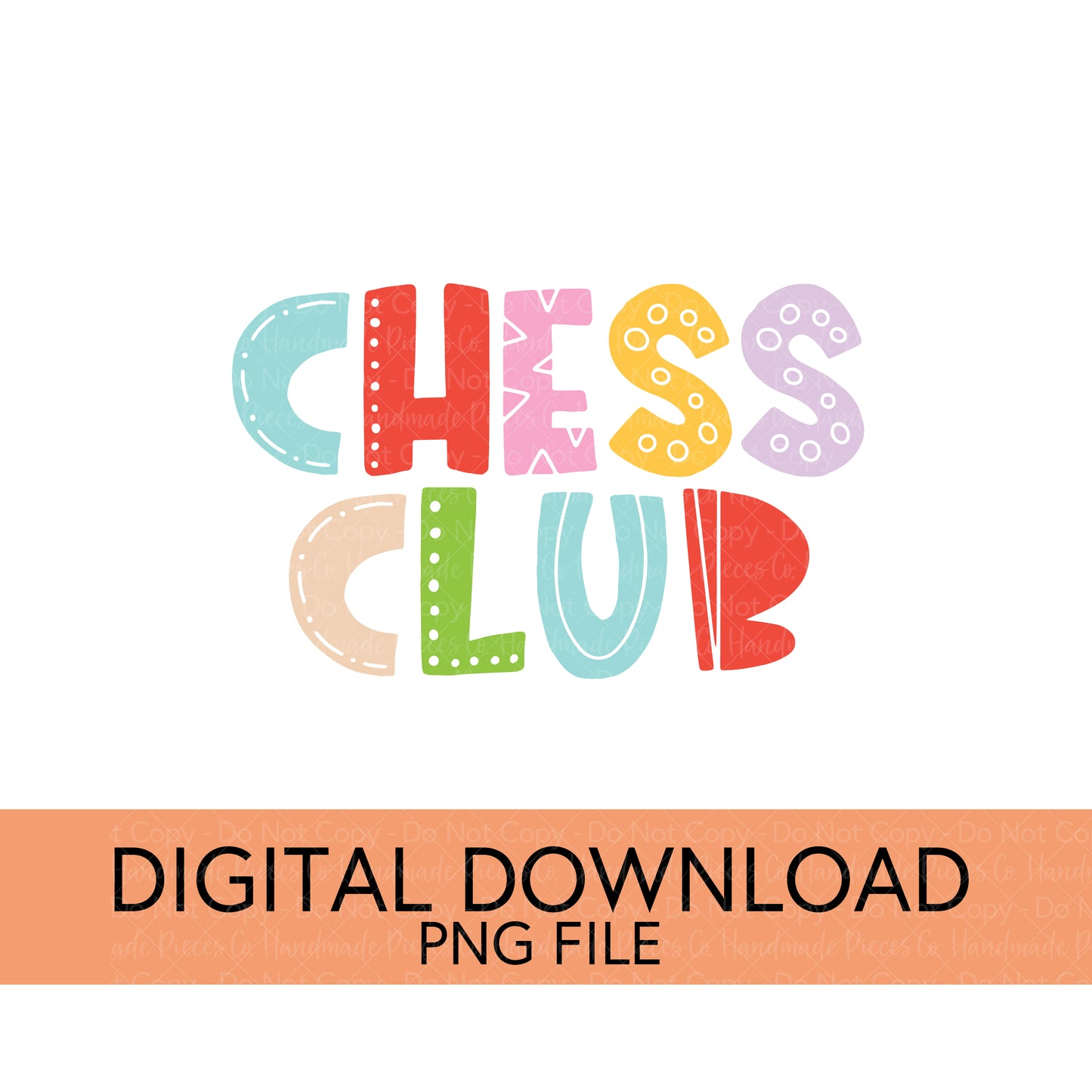 Colorful Teachers, Grades, and School Clubs PNGs - Digital Download