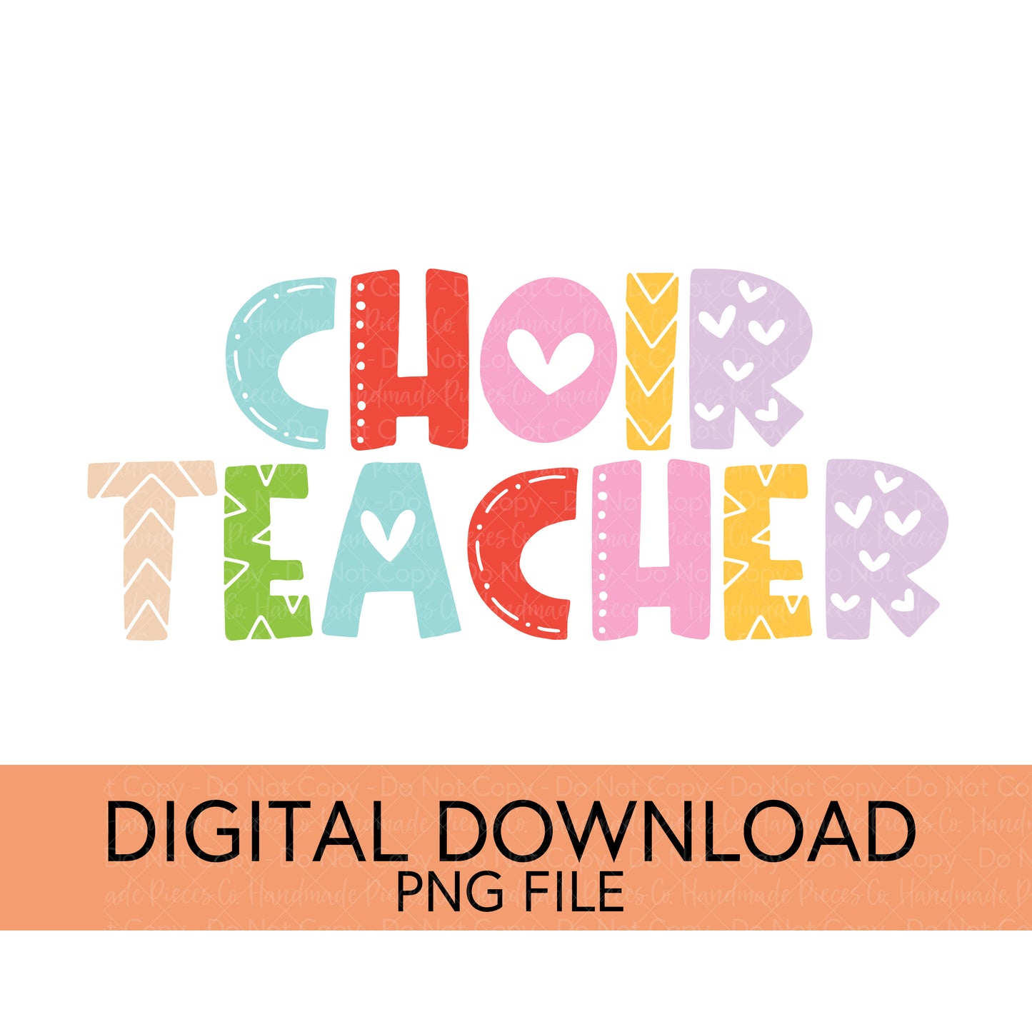 Colorful Teachers, Grades, and School Clubs PNGs - Digital Download