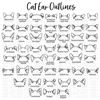 Cat/Dog Ear Outline Embroidered Garment - Adult